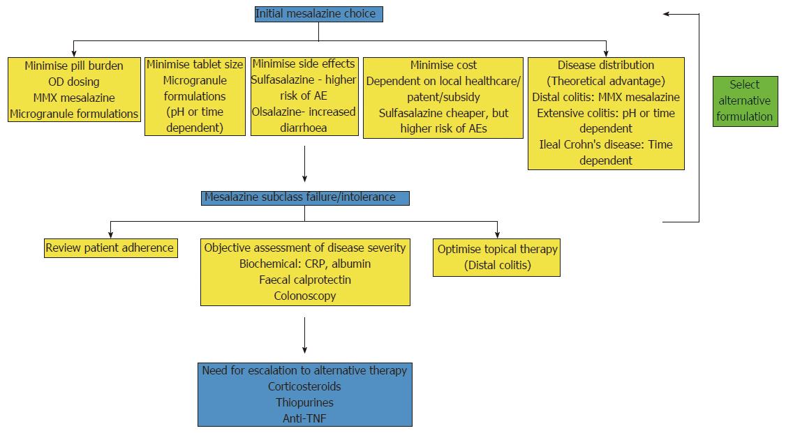 Mesalamine Comparison Chart